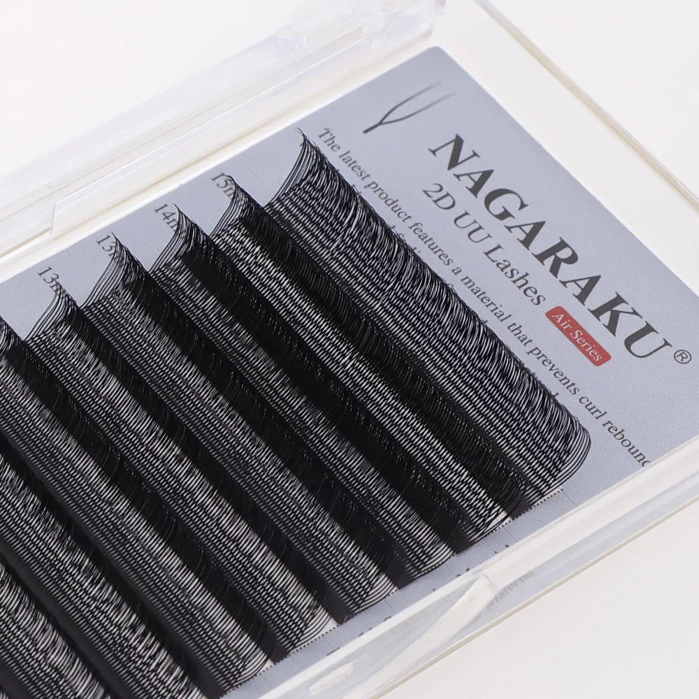 NAGARAKU 10 Packungen U-Form YY 2D UU Weiche Leichte Natürliche Wimpernverlängerungen Parallele Make-up-Zubehörteile – Detail 11