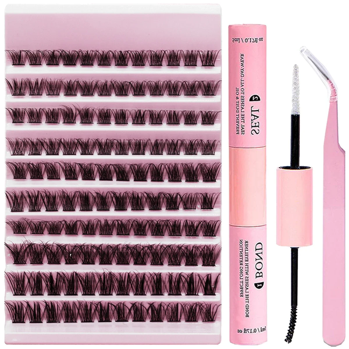 Wimpers Extensie Kit 120 Clusters Diy Lash Extensions Kit Lash Clusters Mix Lengte Oog Make-Up Tool Voor Wimper Extensions