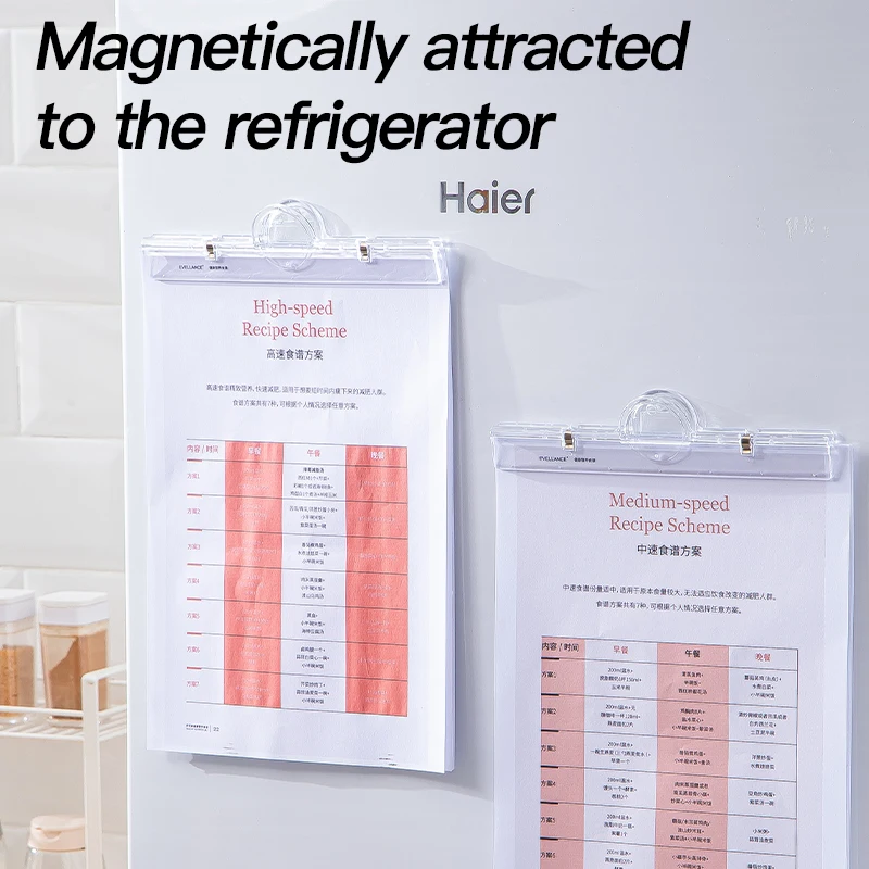 Folder Panjang File Magnetik Transparan Pengisap Kuat Tidak Mudah Rontok Folder File Perlengkapan Kantor Multifungsi