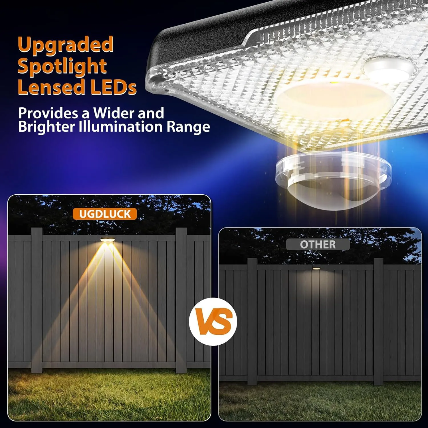 LED Solar Light Outdoor Waterproof Wall Lamp RGB 3Color Path Garden Landscape Decoration Balcony Courtyard Fence Solar Lights image 3