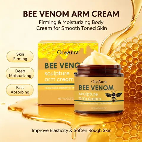 Creme para Braços com Veneno de Abelha: Esculpe, Define Contornos, Textura Sedosa e Suave, Iluminador. Loção Corporal para Braços, Pernas e Cuidado Completo do Corpo.