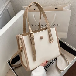 Fashion All-Matched Women Crossbody Bag Contrast Color Large Capacity Pu Leather Female Shoulder Bag Classic High Grade Handbag