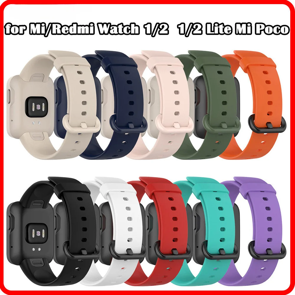 Силиконовый ремешок Redmi Watch 2 Lite Xiaomi Mi Watch Lite 1 2, спортивный ремешок для Mi Poco Watch Belt