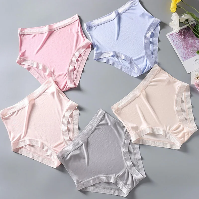 

Женские шелковые трусики с высокой талией, кружевные трусики с подтяжкой ягодиц, сексуальные бесшовные шорты больших размеров для мальчиков из натурального шелка с контролем живота