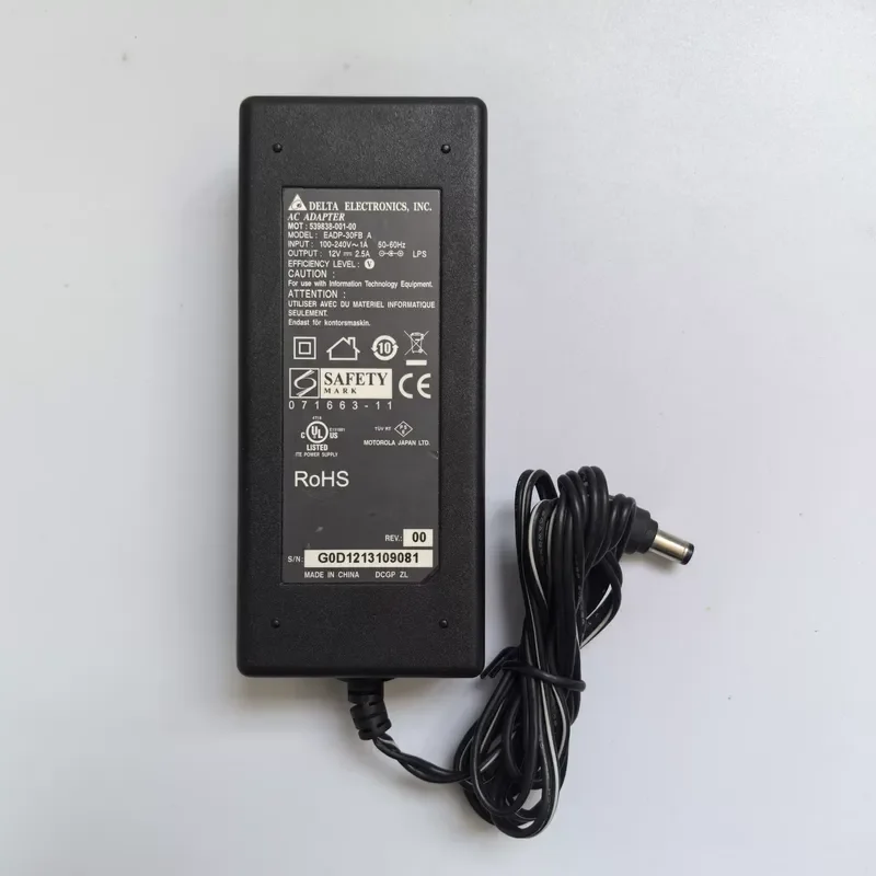 for Delta Original Power Adapter 12V 2.5A 30W Output 5.5mm DC Charger Supply