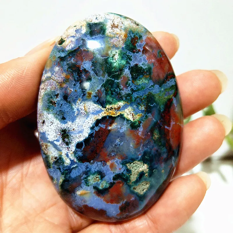 Natural Ocean Jasper Crystal Palm Aquarium, Vaso de flores Feng Shui, Decoração do quarto, Meditação Espiritual, Cura Reiki