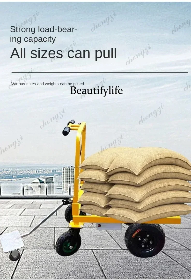 AB AB02   electric four-wheel trolley tile cement truck transporter