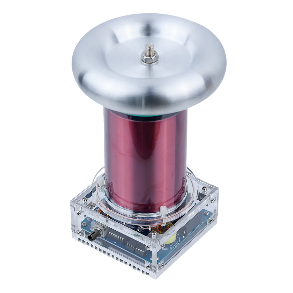 Imagem -06 - Diy Terminou Alta Freqüência Tesla Coil Generator Ac110240v Ssb Música 250w Comprimento do Arco 20cm Comprimento