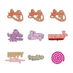 New Happy Birthday And More... Craft Embossing Mold 2023 Metal Cutting Dies for DIY Decorative Scrapbooking Album Card Making