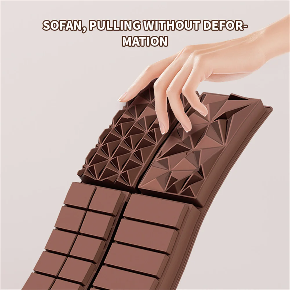 Chocolate Bar Mold Dubai Chocolate Bar Mold Deep Silicone Separation Chocolate Mold Non stick Thick Candy Bar Mold