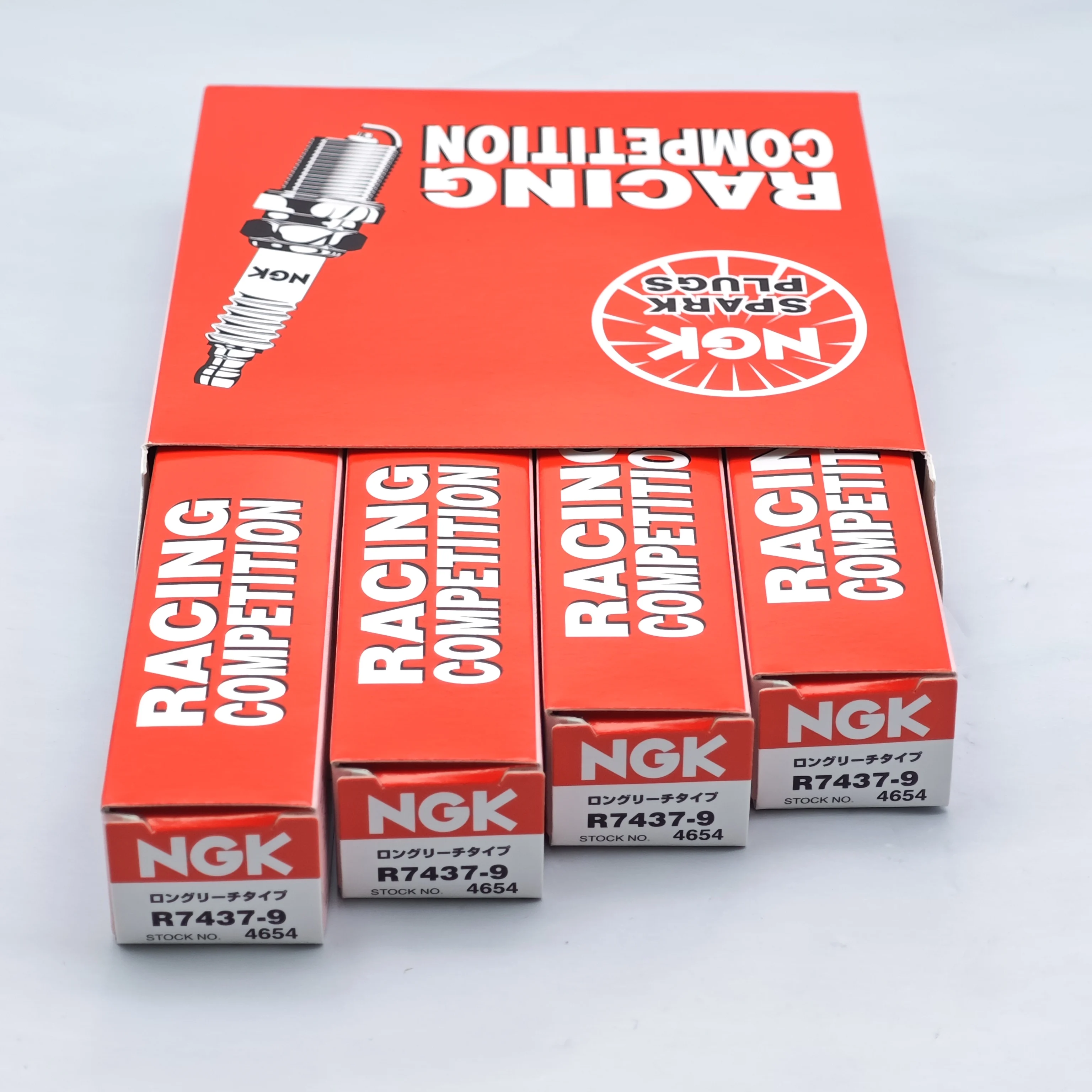 4pcs Original NGK Racing Spark Plug Iridium R7437-9 4654 Suitable For Generation 3 EA888 S3 GTI7 R RS3 RS5 etc