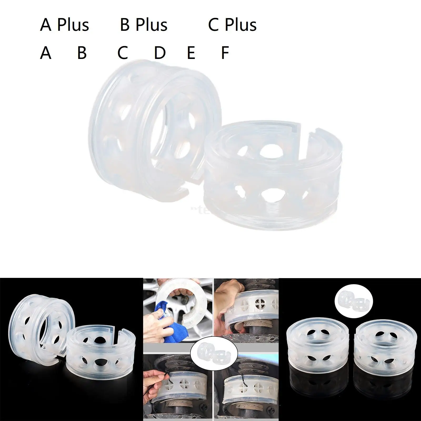 2psc Car TPE Spring Bumper Buffers Auto Cushion High Elasticity Strength