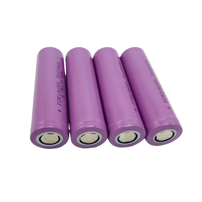 10pcs 3.7V 2000mAh ICR18650 Large Capacity Li-ion Rechargeable Battery for High Intensity Flashlight Headlight Walkie Talkie