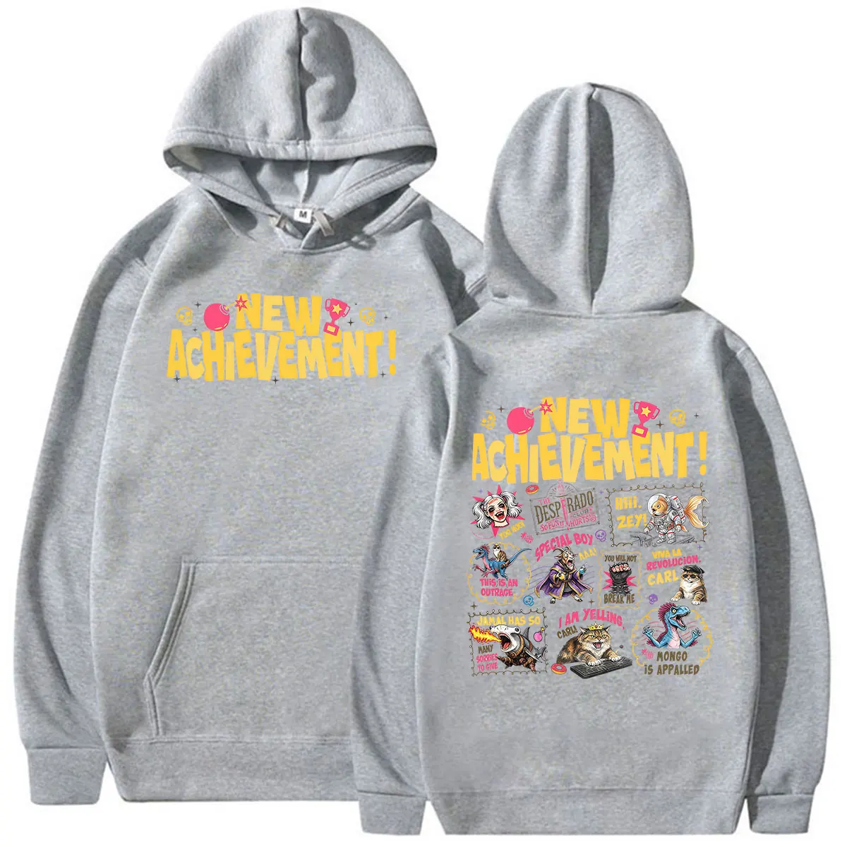 Neuer Achievement Dungeon Crawler Carl Hoodie Princess Donut Game Pullover Sweatshirt für Männer und Frauen Vintage Langarm Mode Kapuzenpullover – Detail 12