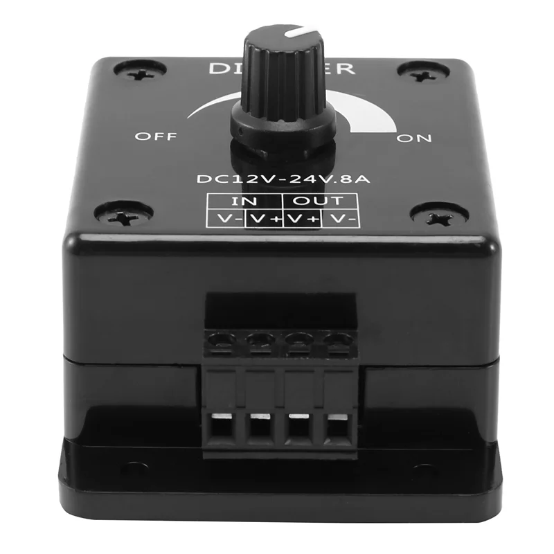 DIGIT-3X Black LED Dimmer Switch DC 12V 24V 8A Adjustable Brightness Lamp Bulb Strip Driver Single Color Light