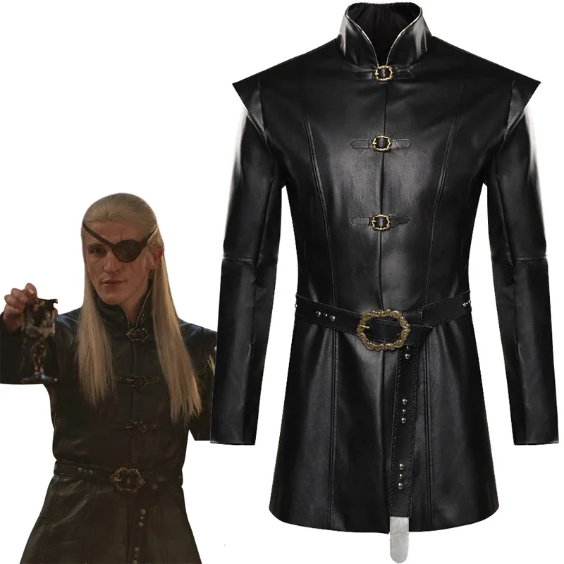 

Aemond Fantasy Jacket Coat Dragon Cosplay House Costume Men Halloween Carnival Fantasy Outfits For Disguise Male Role Play