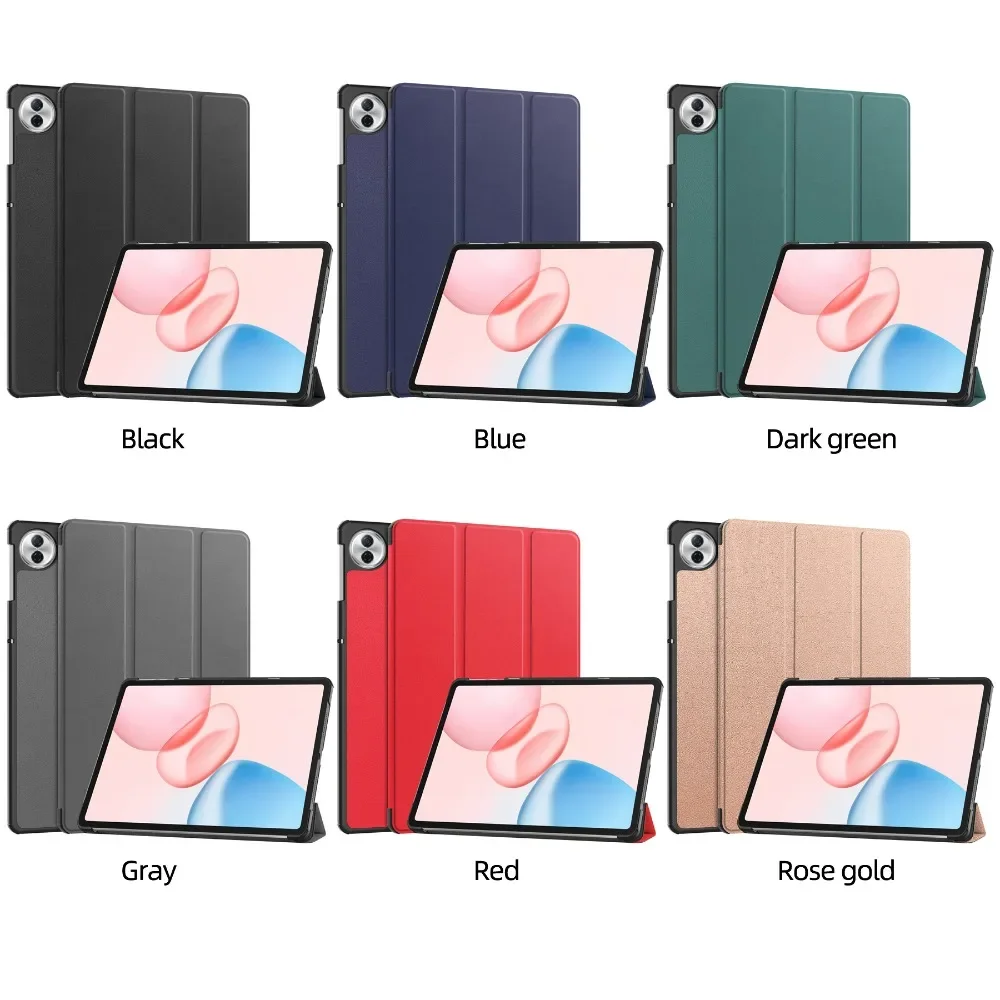 

Чехол для Huawei Honor Pad 10 12,1 дюйма 2025 HEY3-W00 HEY3-W10, тройной складной чехол-подставка из искусственной кожи с автоматическим пробуждением # QW
