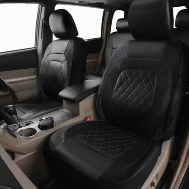 Luxury PU Leather Car Seat Cover Set Full Coverage Anti-Scratch Fits Sedan/SUV/Truck Universal Protection Easy Installation Amag