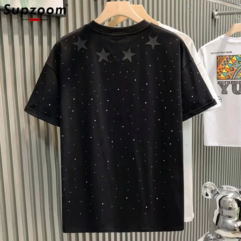 Supzoom New Arrival Summer Top Fashion Printed Neutral Short O-neck Casual Hip Hop Heavy Texture Cotton Ins Loose Men Tshirt