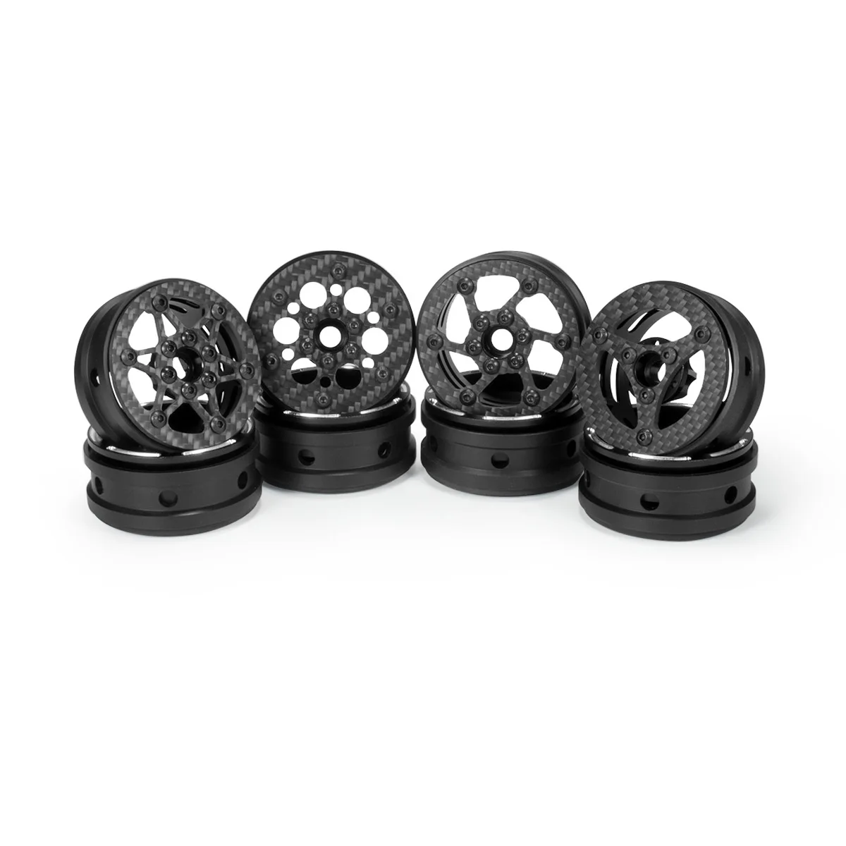

1.9 Inch Carbon Fiber Wheels Rim for 1/10 RC Crawler Axial RBX10 SCX10 90046 Capra 1.9 UTB TRX4 RedCat D90