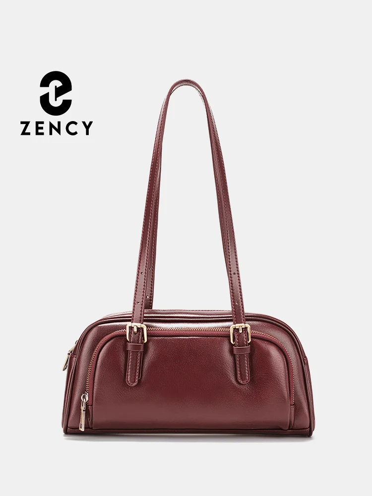 

Zency Fashion Soft Leather Women Underarm Shoulder Bag Genuine Leather Girls Handbag Large Capacity Storage For Wife Lover