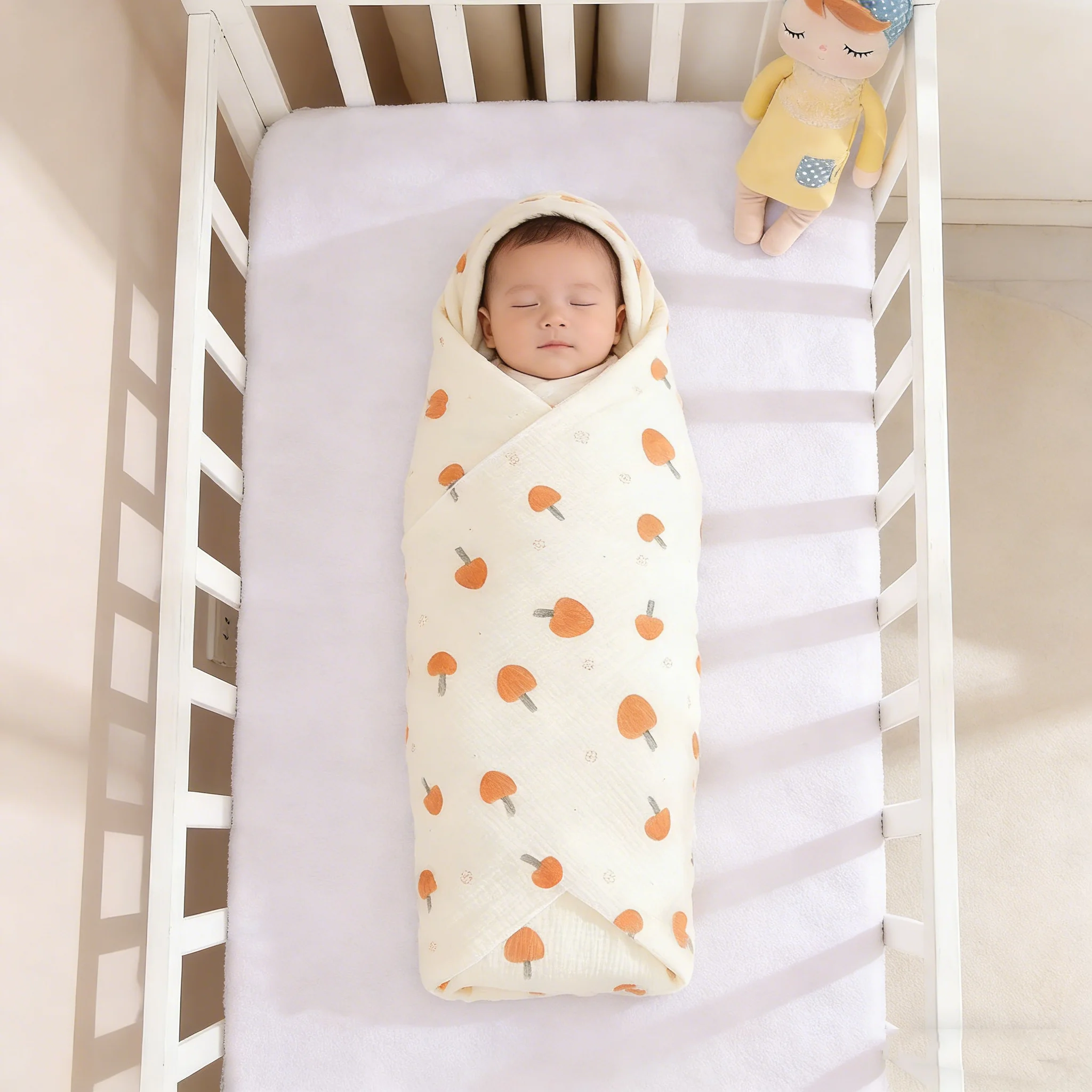 

Марлевое одеяло для новорожденных, полотенце для пеленания, двухслойное одеяло Zou Bu, мягкое детское одеяло с мультяшным принтом