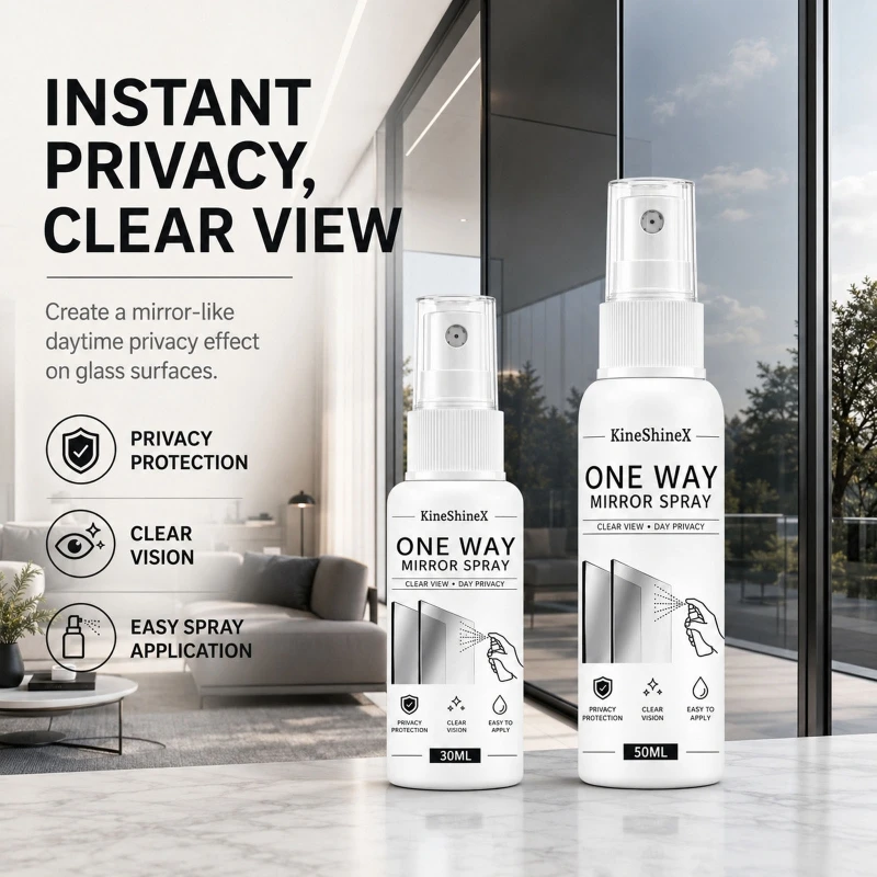 Glass Privacy Formula for Window Use, One Way Mirror Pump Bottle with Reflective Finish Positioning for Daily Use