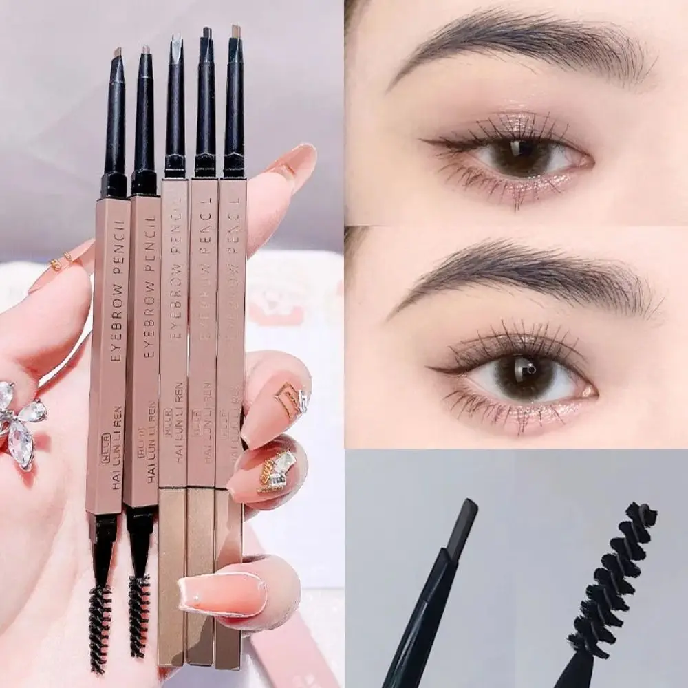 Matte Double-Head Eyebrow Pencil Sweat-proof Long Lasting Eyebrow Enhancers Waterproof Smudge Proof Eyebrow Brush Make Up