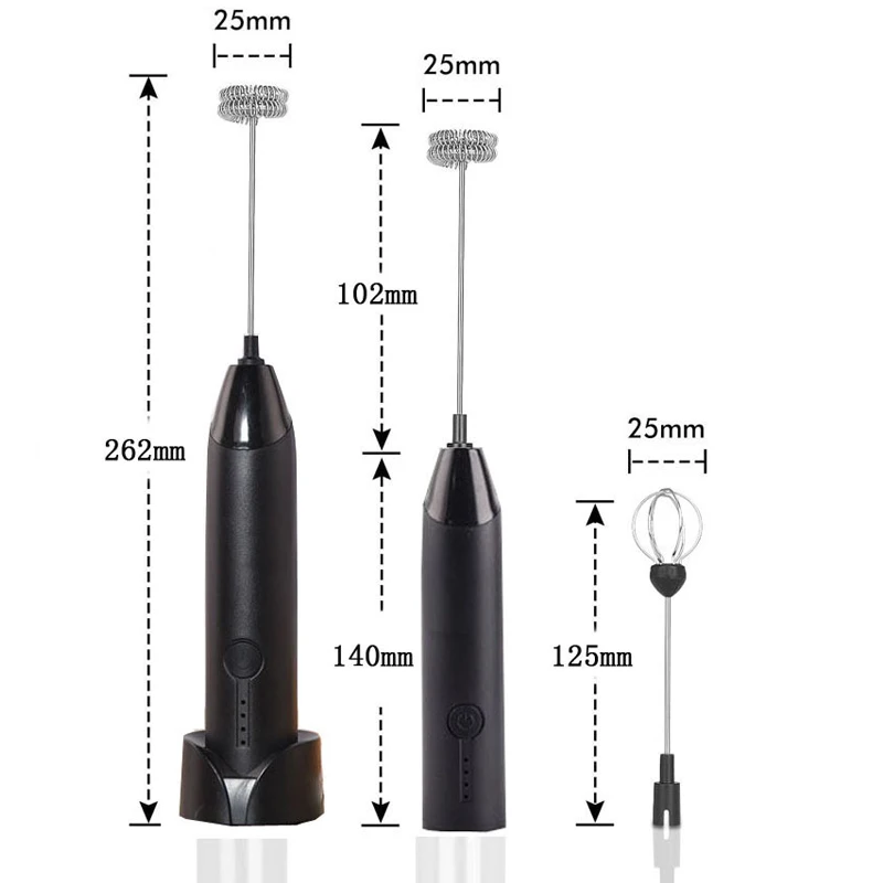 خلاط الحليب اللاسلكي خلاط كهربائي محمول باليد 3 في 1 خلاط القهوة الكهربائية الصغيرة خلاط القهوة كابتشينو كريم