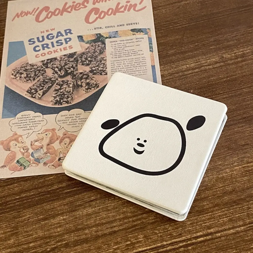 Cute Cartoon Makeup Mirror Double-Sided Little Bear Pocket Mirror Mini Square Cosmetics Tools