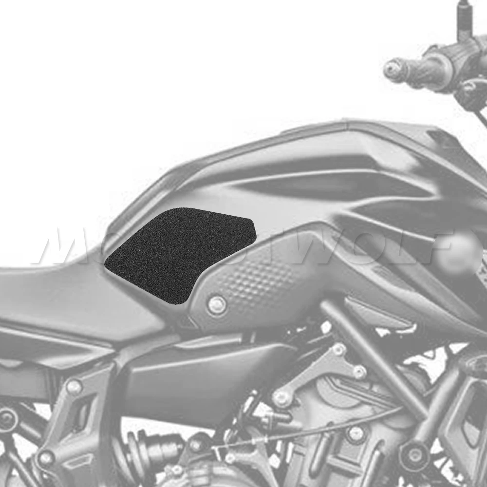 Ajuste para Yamaha MT07 MT 07 2021 - 2024, almohadillas antideslizantes laterales para tanque de combustible, pegatinas protectoras, calcomanías de almohadilla de tracción para agarre de rodilla de Gas