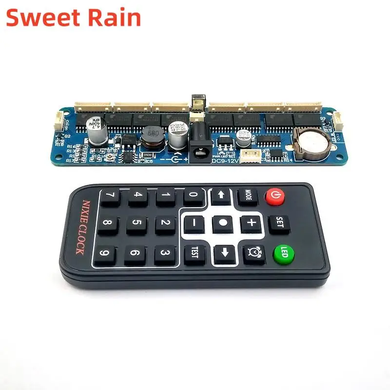 6-Bit Glow Clock Motherboard Core Board Control Panel Remote Control Universal in12 in14 in18 qs30-1 Nixie Digital LED Clock