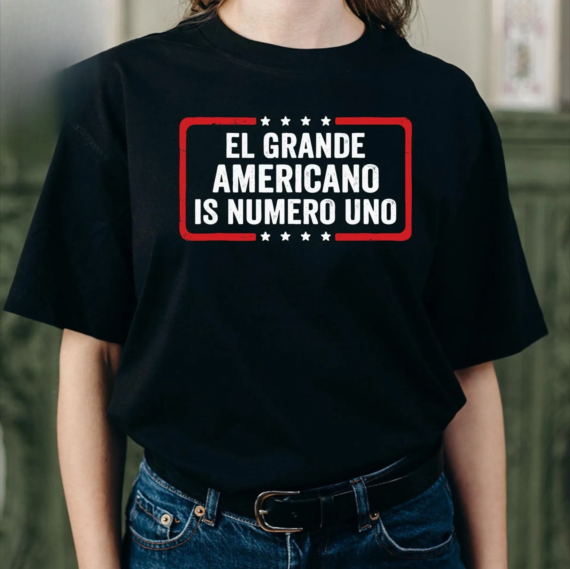 El Grande Americano Merch  Merch T-shirt Men Short Sleeve Tee Unisex Tops Clothes Causal Female Y2K Tops