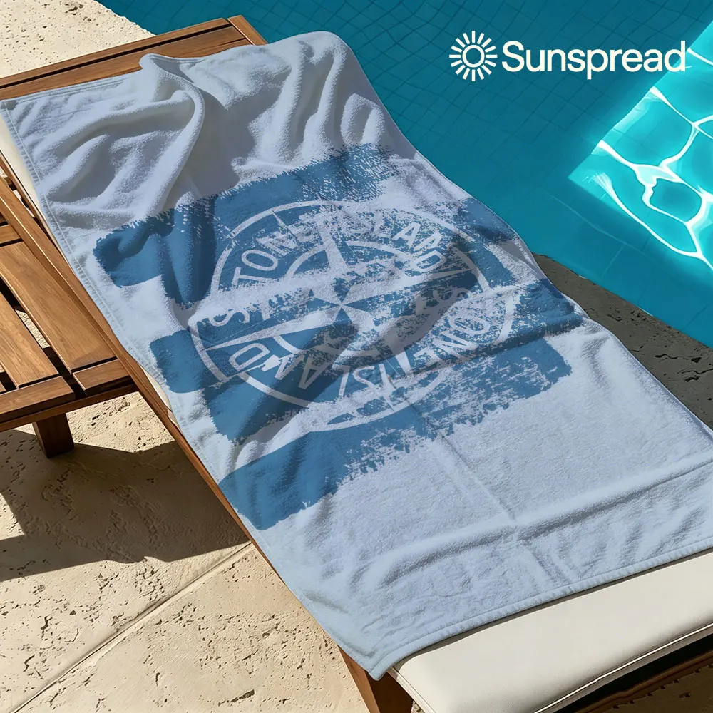 Serviette de bain à séchage rapide Compass S-Stones I-Island, serviette de plage en microfibre légère, pour natation, camping, yoga, plage