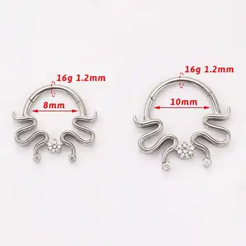 Gümüş Renkli Ahtapot Göbek Piercingi Pembe Zirkon F136 Titanyum 14G Kavisli Barbell Göbek Deliği Piercingi Kadın Göbek Deliği Takısı 10 best sales Ahtapot piercingi - №4