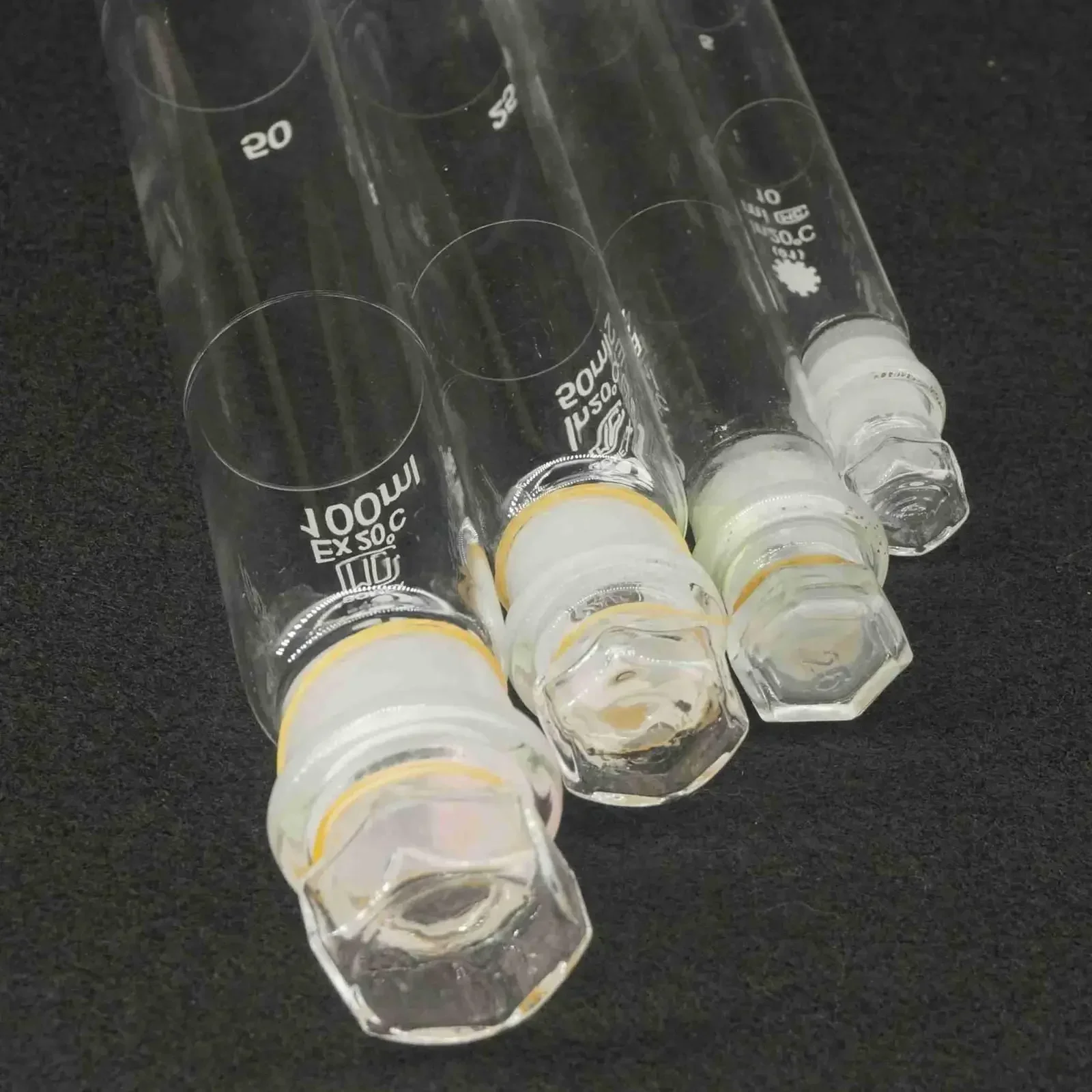 5ml 10ml 25ml 50ml 100ml Multiple Capacities Glass Colorimetric Tube with Stopper Transparent Color Comparison Tube