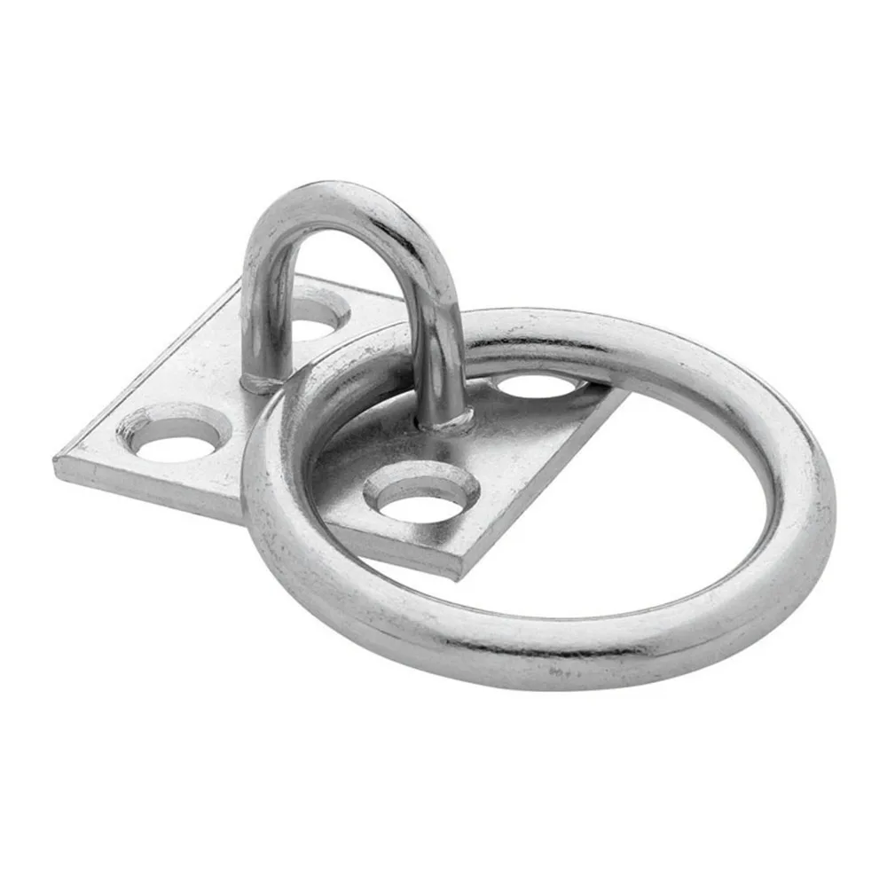 1 set Silver Horse Hitching Ring Durable Zinc Plated Horse Tie Ring Rust Resistant Rust Proof Plating Ring Brushing
