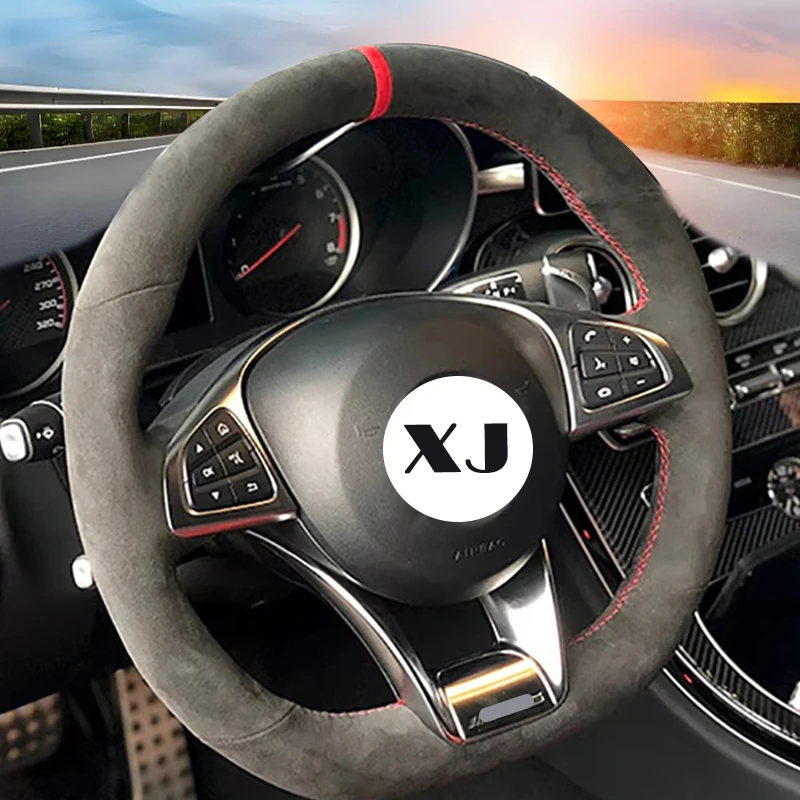 Custom in Alcantara Car Braiding Steering Wheel Cover for Mercedes Benz AMG GT C190 R190 A45 W176 C63 S W205 2014-2020 Auto