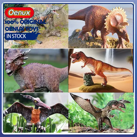 Oenux Simulation Model Jurassic Period Large Size T-Rex Triceratops Pterosaur Oviraptor Action Figure Realistic Doll Collectible