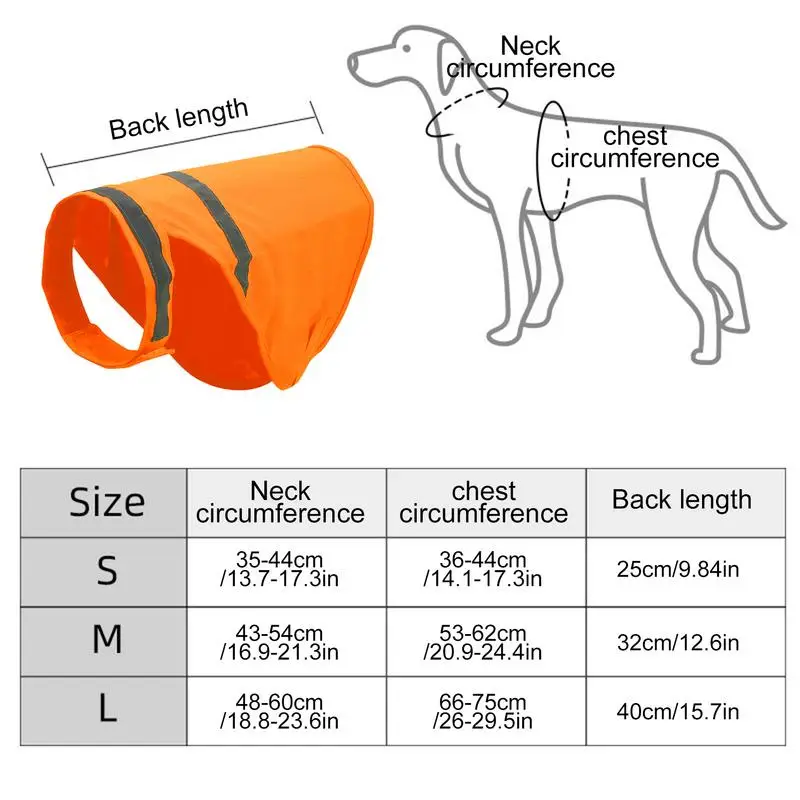 Reflective Dog Vest Night Safety Fluorescent Dogs Clothes Visibility Pet Coat Waterproof for Small Large Pet Outdoor