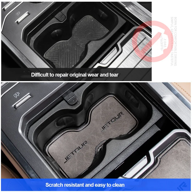 for Chery Jetour Traveler T2 2024 Car Anti-Slip Gate Slot Cup Mat Door Groove Non-slip Pads Interior Accessories Coaster Mats