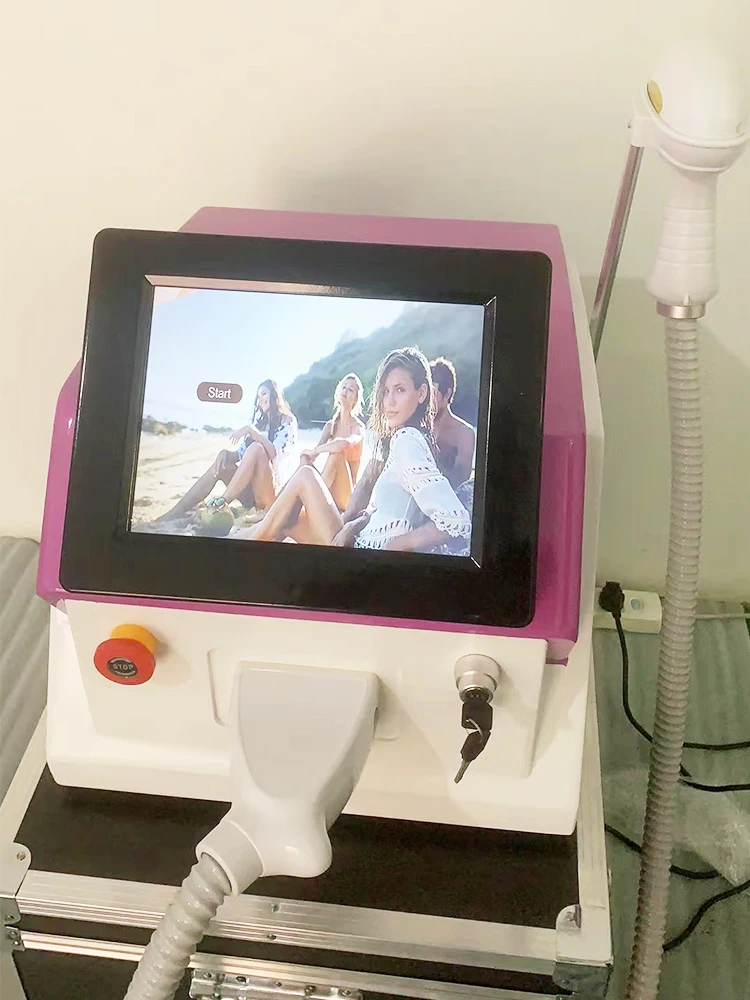 전문 808 다이오드 레이저 영구 제모기, 3 파장 레이저, 808nm, 755nm, 1064nm, 새 버전