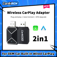 CarAiBox 2in1Plug and Play Wireless CarPlay Adapter Wireless Android Auto Dongle Box For Car Radio with Wired CarPlay