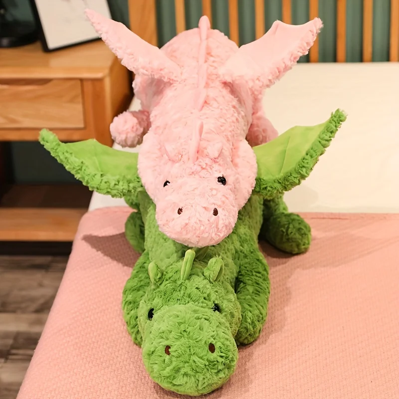 Dinosaur plush toy, two different colors of flying dragon plush toys suitable for birthday gifts for friends, suitable for valen