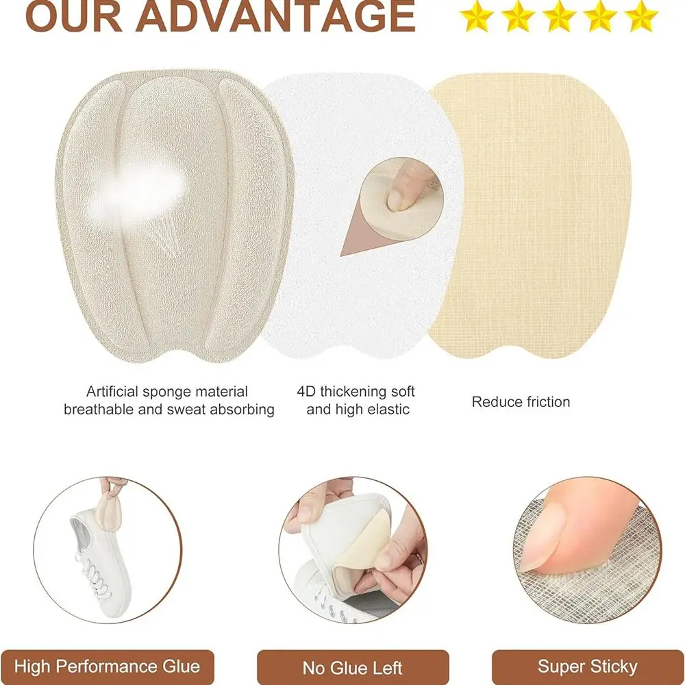 Tongue Pads for Shoe Too Big Size Reducer Non Slip Tongue Cushion Insert for Loose Shoe, Heel Pads Replacement Shoe Filler