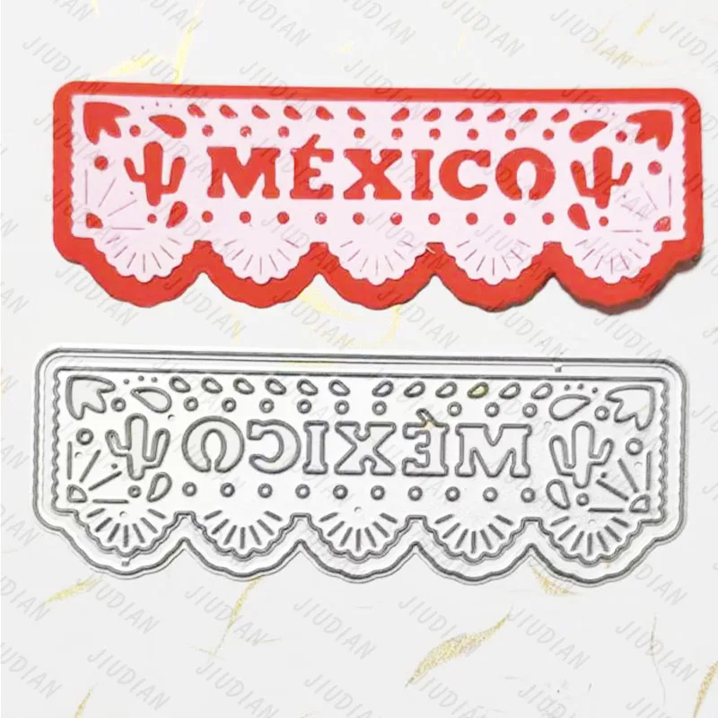 New Word Mexico Window Flowers Dies DIY Paste Handicrafts Metal Cutting Blade Mold Production of Relief Album Greetingcards