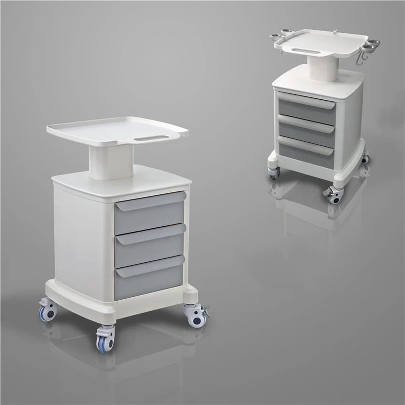 ABS Dental Beauty Instrument Trolley Cart Drawer Ultrasound Knife Small Bubble Skin Mobile Stand Putting Equipment Rack