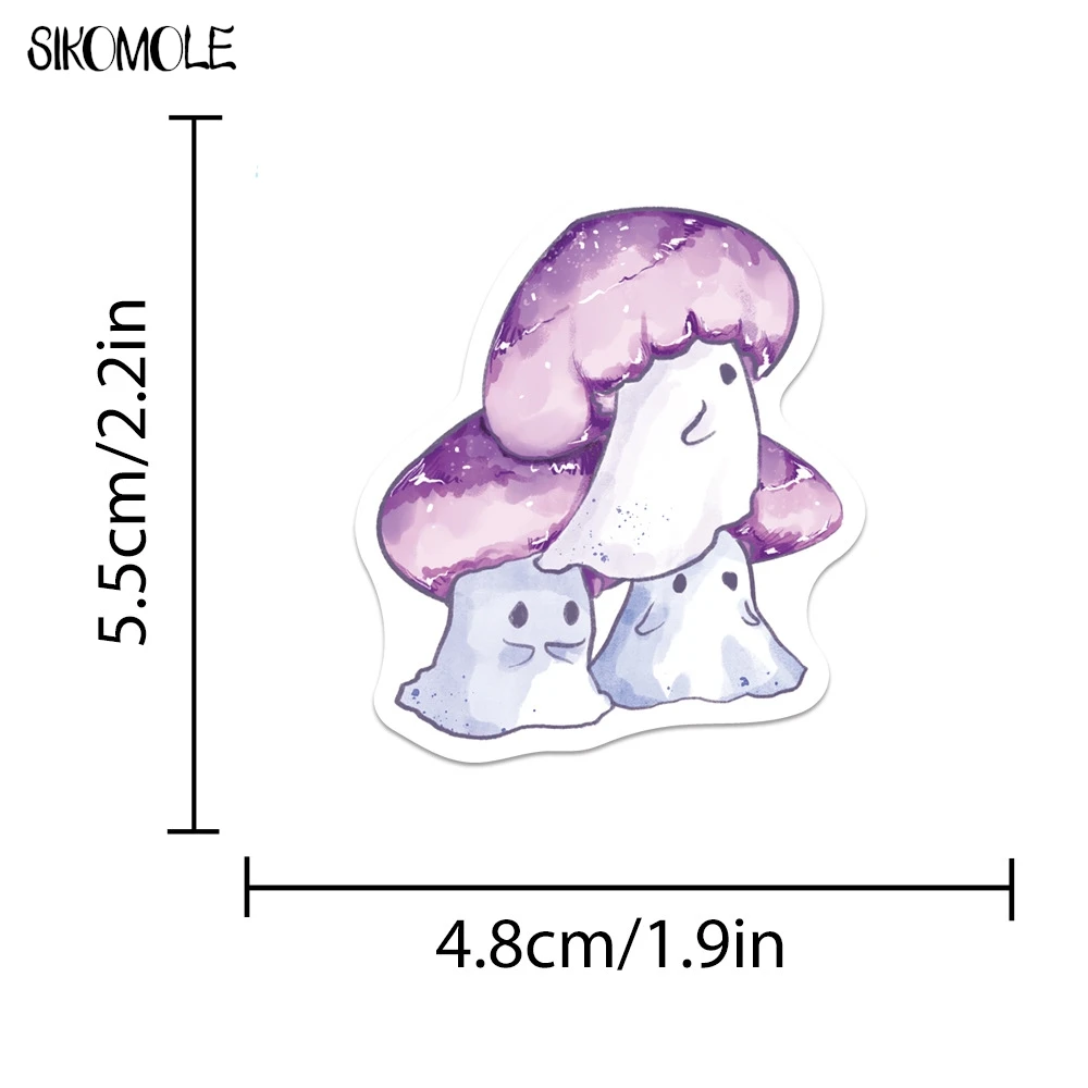 10/30/50PCS Cartoon Halloween Ghost Mushroom Stickers Decals DIY Laptop Guitar Skateboard Waterproof Graffiti Sticker Kids Gift