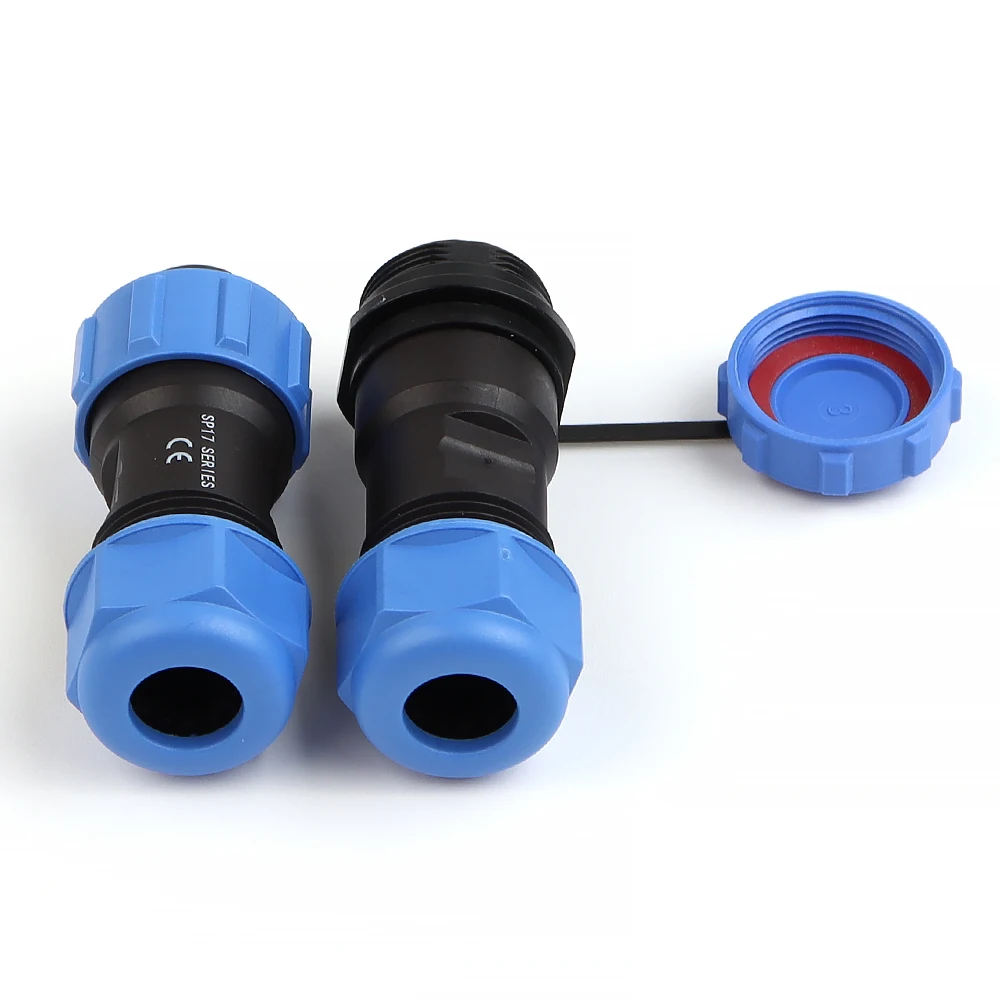 LP/SP17 IP68 Docking Type Waterproof Connector Solderless 2/3/4Pin Screw Wiring Aviation Plug Socket Male Female Set Panel Mount