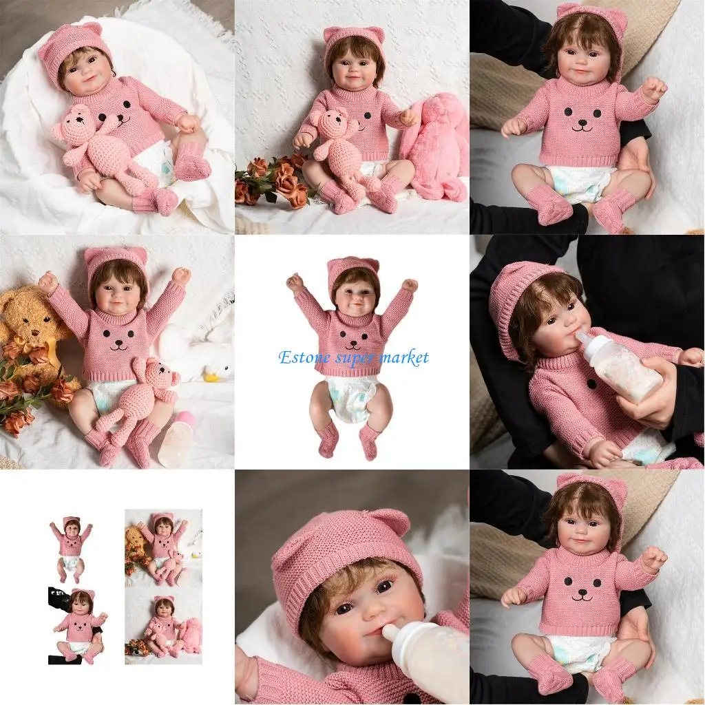 

090B 20in Rebirth Realistic Girl Doll with Moving Arm & Leg Handmade Flexibility Doll